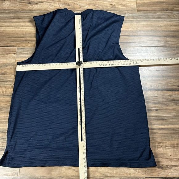 Vintage Nike Shirt Adult Large Sleeveless Center Swoosh 90’s Gray Tag Mesh‎ Blue - Picture 6 of 6